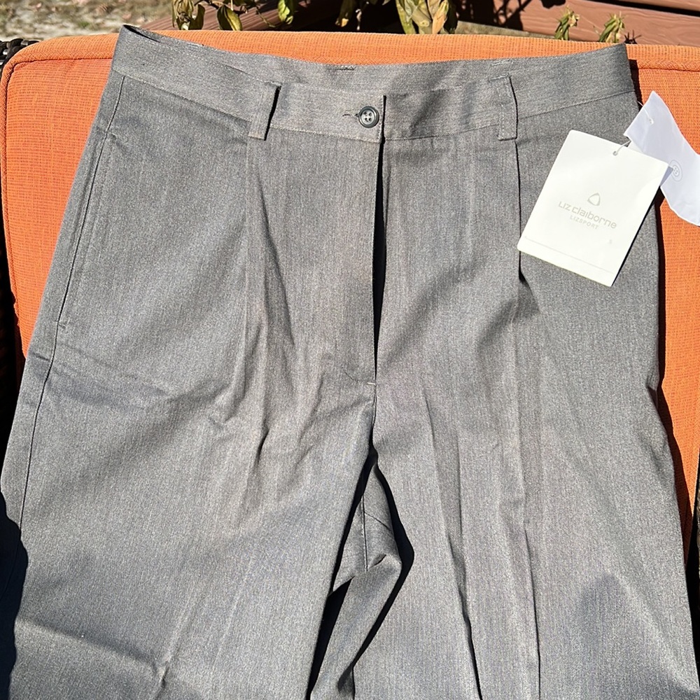 NWT Liz Claiborne grey tailored trousers size 12